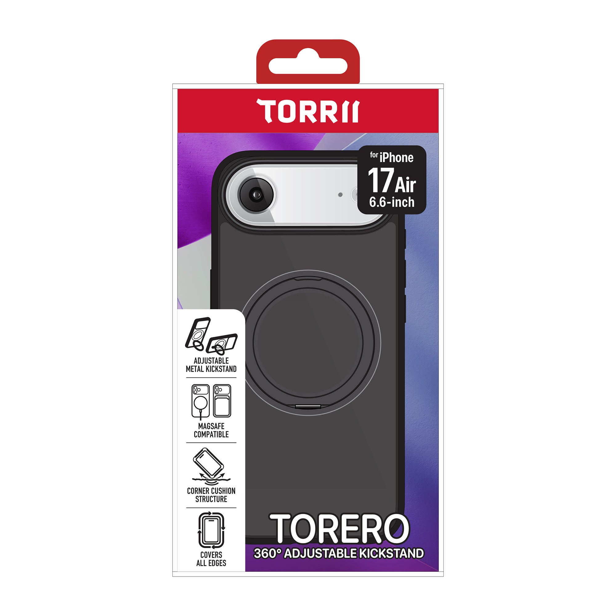 Torrii iPhone 17 Air Torero Magsafe Stand Case - Black Torrii iPhone 17 Air Torero Magsafe Stand Case - Black